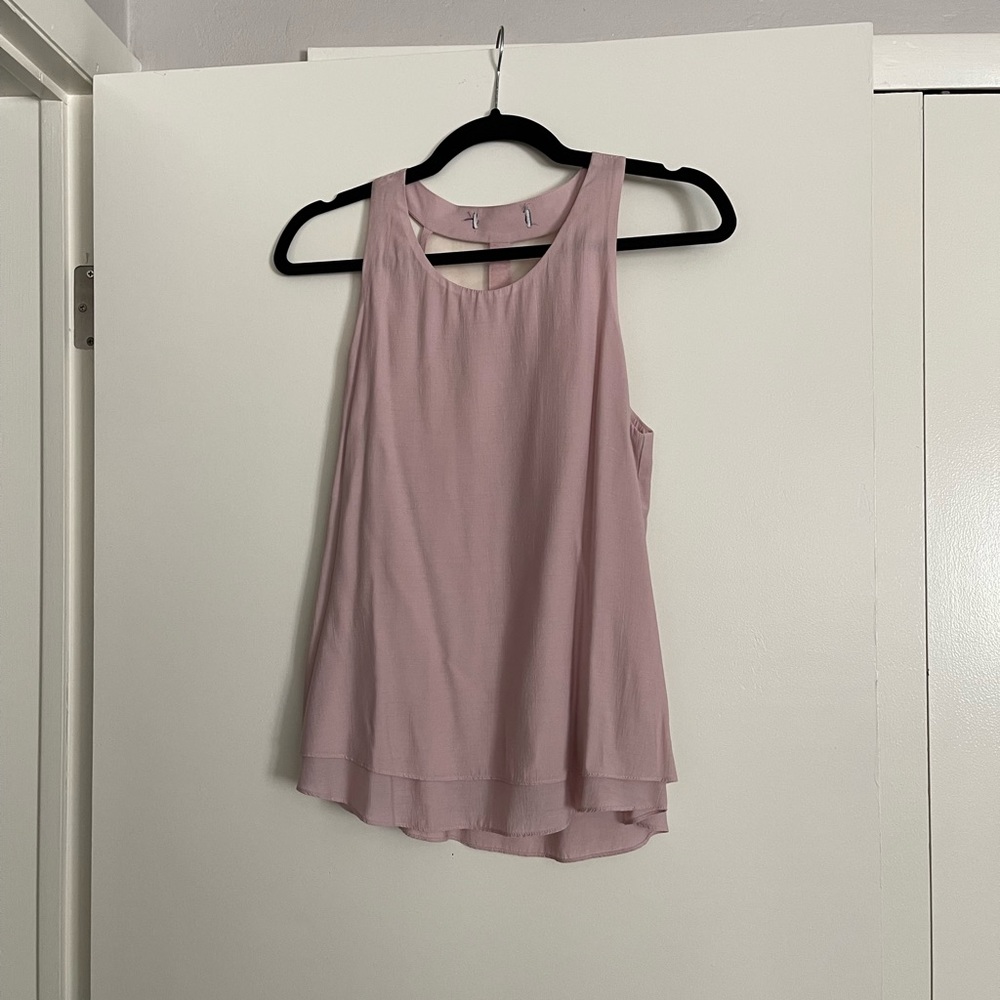 Dusty Pink Silk Top - sheer back with details